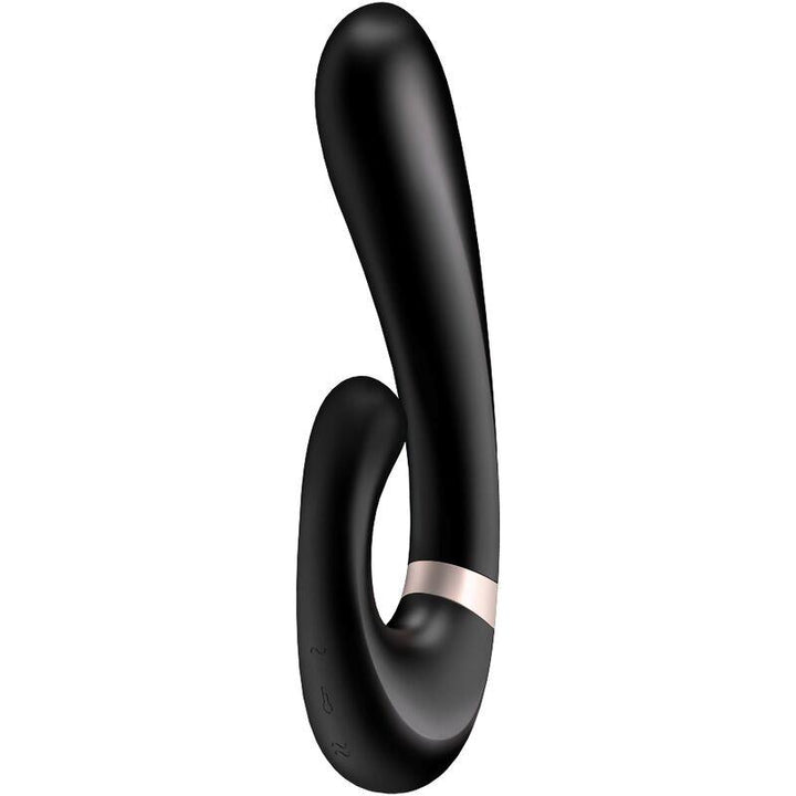 Heat Wave Warming Rabbit Vibrator Black APP Cl32