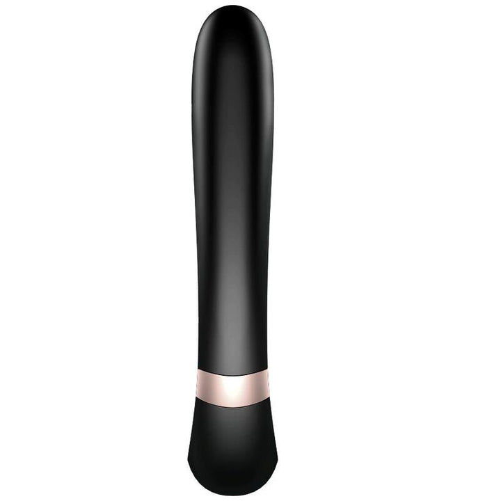Heat Wave Warming Rabbit Vibrator Black APP Cl32