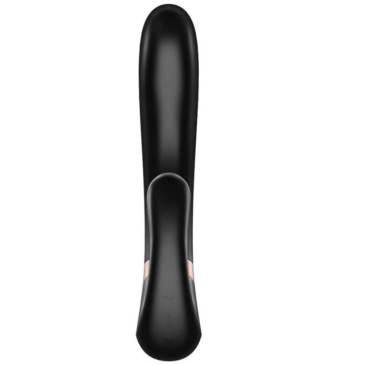 Heat Wave Warming Rabbit Vibrator Black APP Cl32