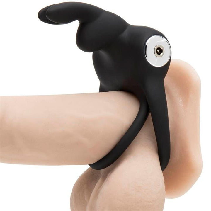 Anillo para Pene con Conejito para Parejas USB Negro