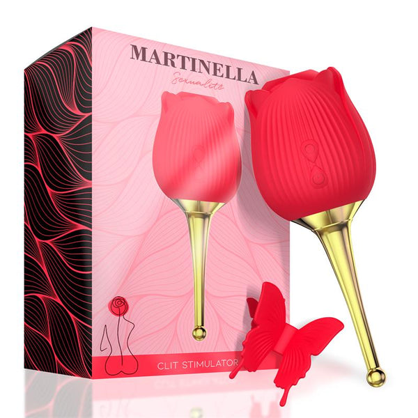 Martinella Estimulador de Clitoris y Vibrador de Punto Hot Red