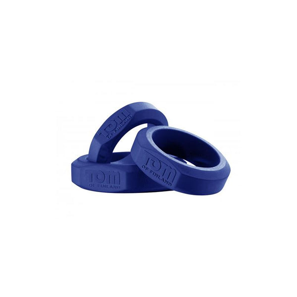 Pack 3 Anillos para Pene Azul Silicona