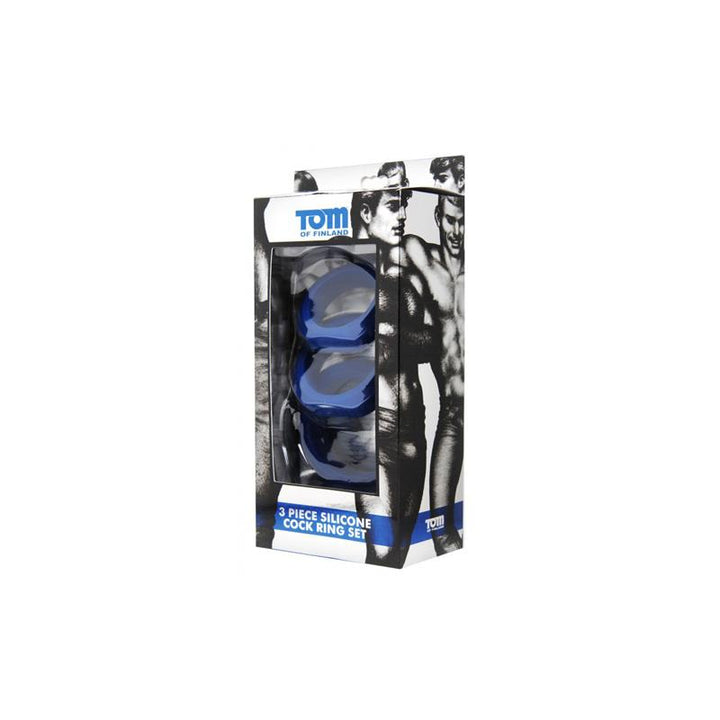Pack 3 Anillos para Pene Azul Silicona