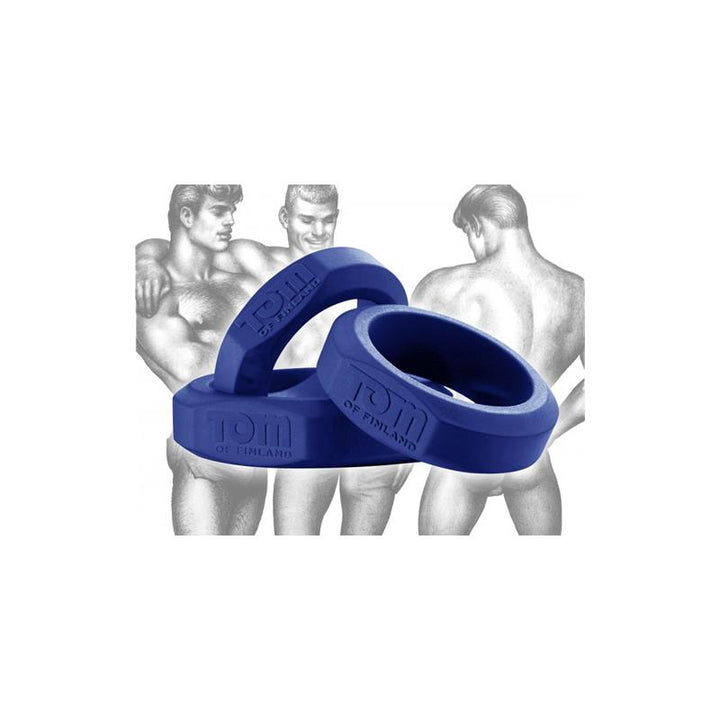 Pack 3 Anillos para Pene Azul Silicona