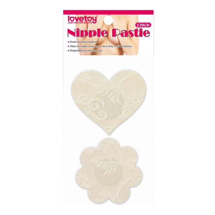 Pack Pezoneras Flor y Corazon Beige