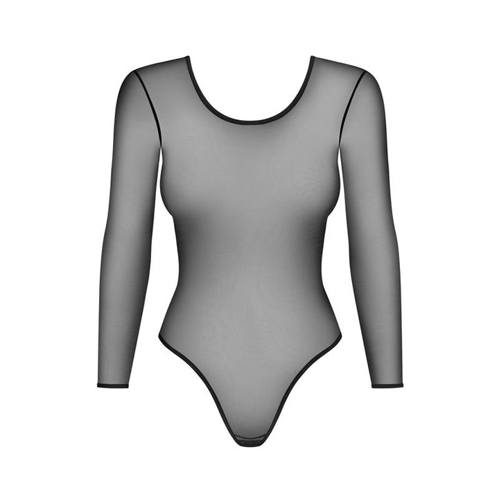 B124 Body Semi Transparente Manga Larga