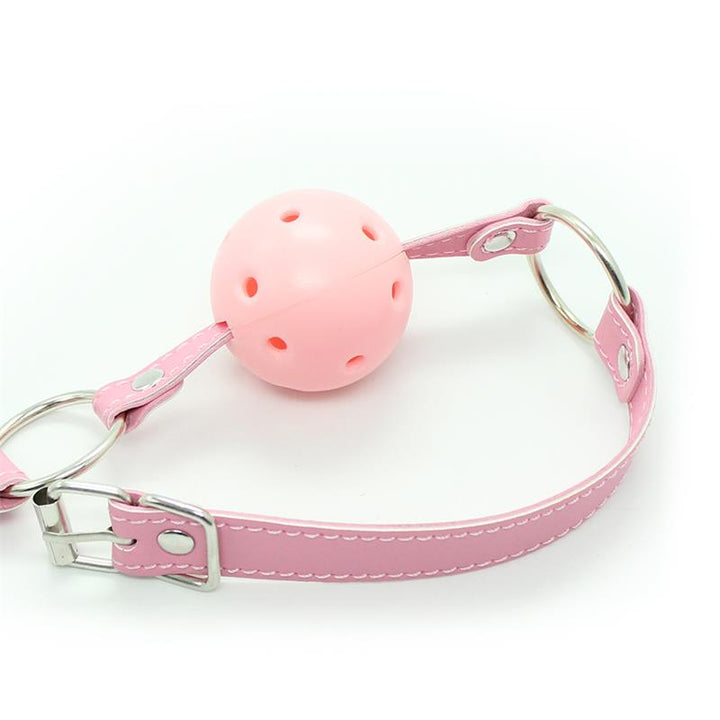 Mordaza Transpirable Ajustable Bola 45 cm Rosa