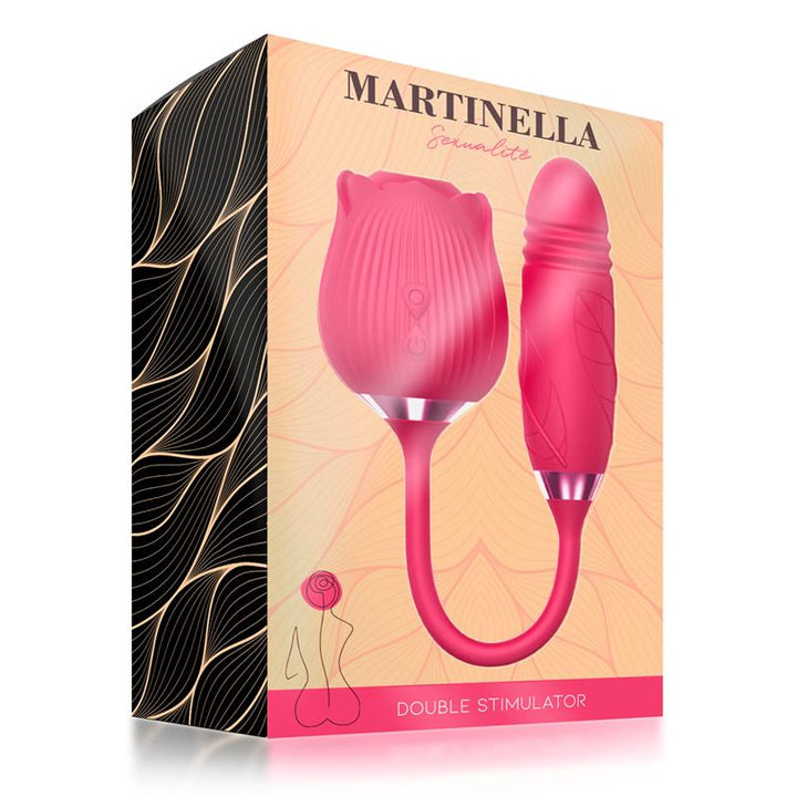 Martinella Estimulador de Clitoris Succion Vibracion y Movimiento Thrusting Silicone USB