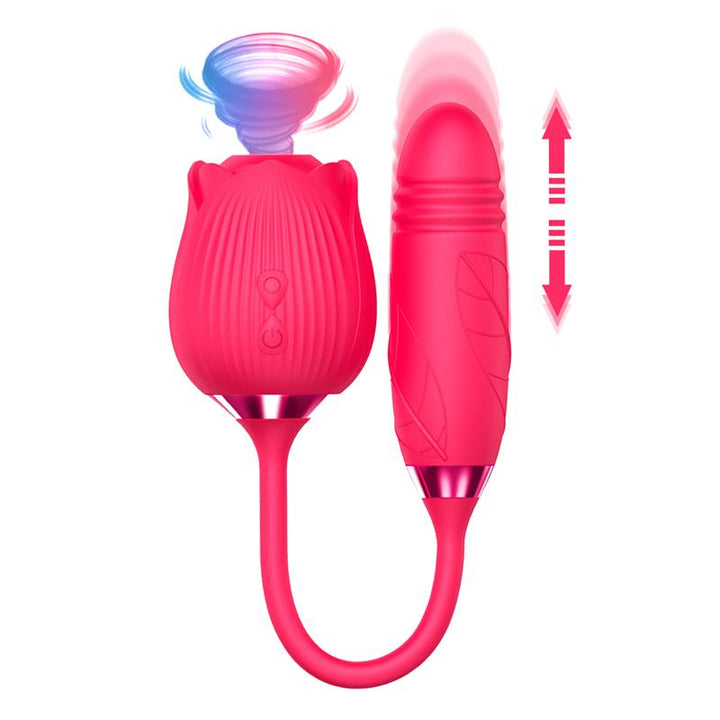 Martinella Estimulador de Clitoris Succion Vibracion y Movimiento Thrusting Silicone USB