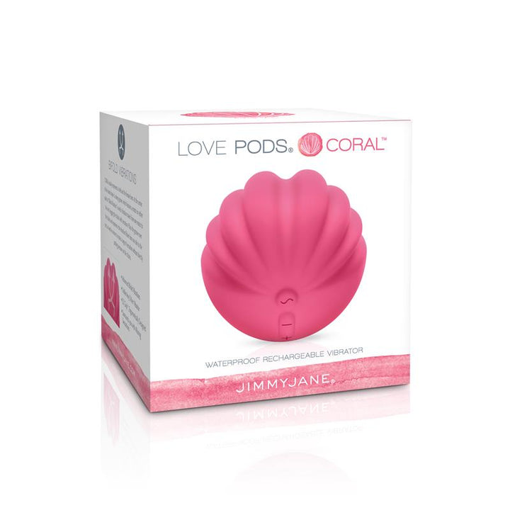 JIMMYJANE Love Pods Coral Masajeador Impermeable