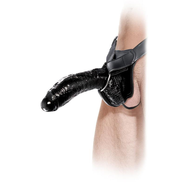 Arnes con Dildo Hueco 25 cm Marron