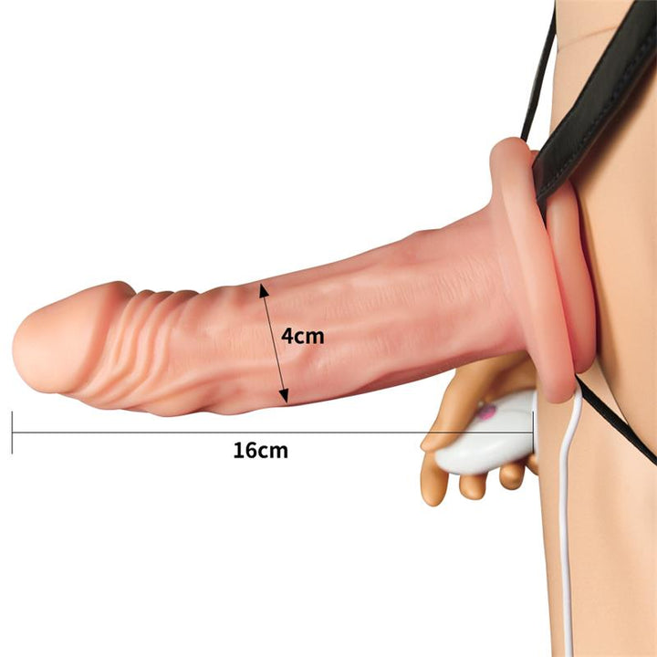 Arnes Unisex Pene Hueco con Vibracion