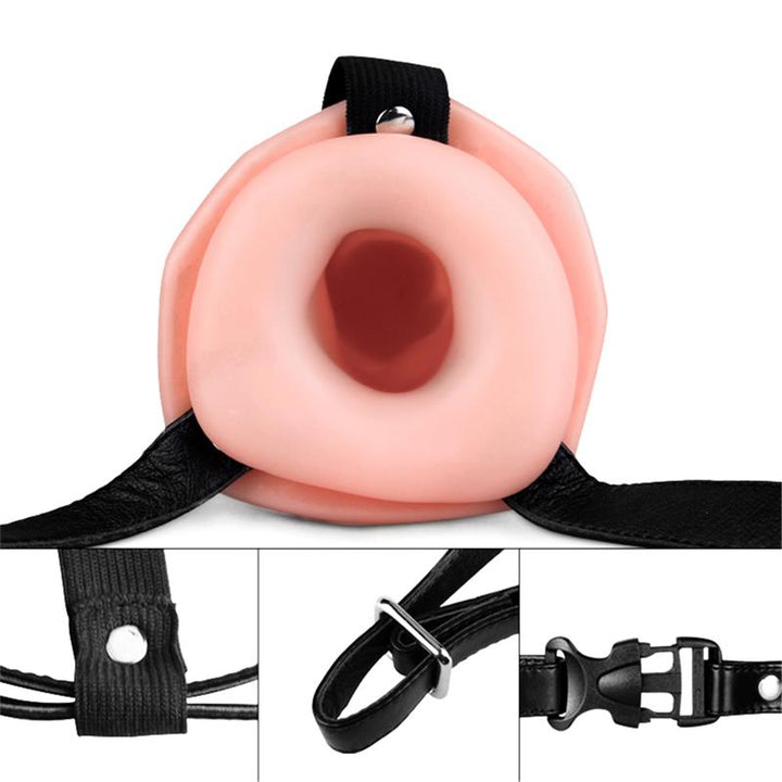 Arnes Unisex Pene Hueco con Vibracion