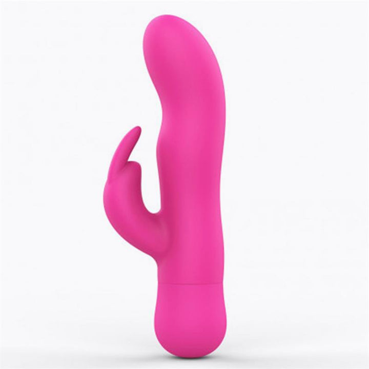 Mira Vibrador con Conejito Silicona Rosa