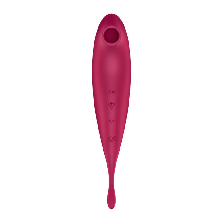 Twirling Pro Succionador y Vibrador APP Satisfyer Connect Dark Red
