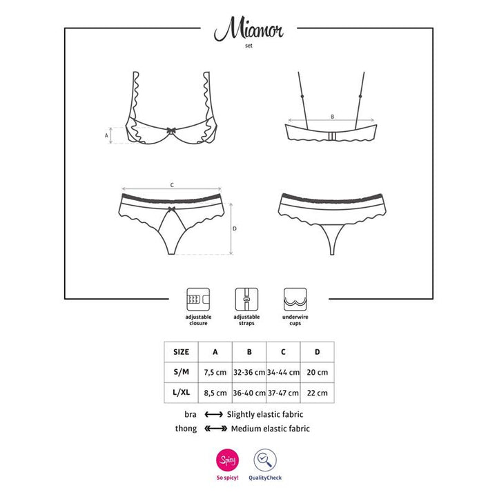 Miamor 2 pcs set S M