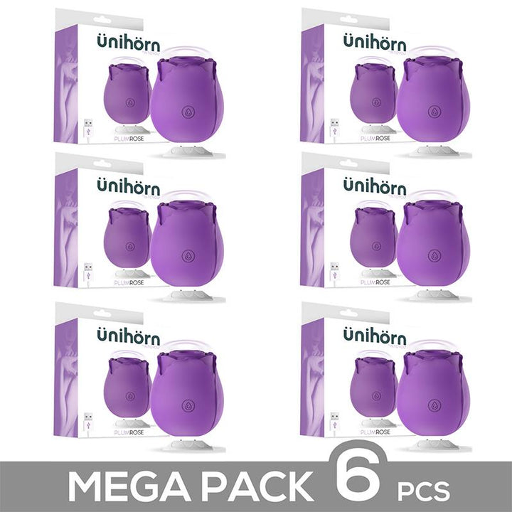 Pack de 6 Plumrose Succionador de Clitoris Base Magnetica USB Silicona