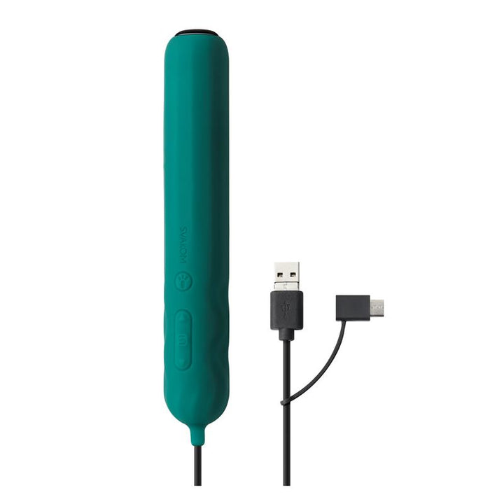 Vibrador con Camara y Cable Siime Plus Camera Verde Esmeralda