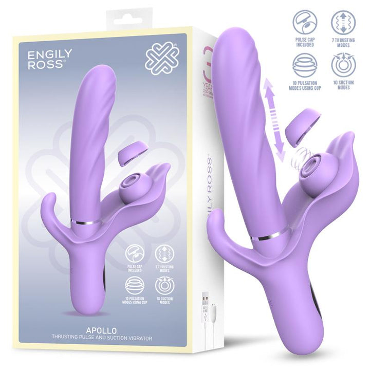 Apollo Vibrador con Funcion de Thrusting Pulsacion y Succion