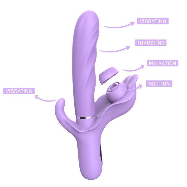 Apollo Vibrador con Funcion de Thrusting Pulsacion y Succion