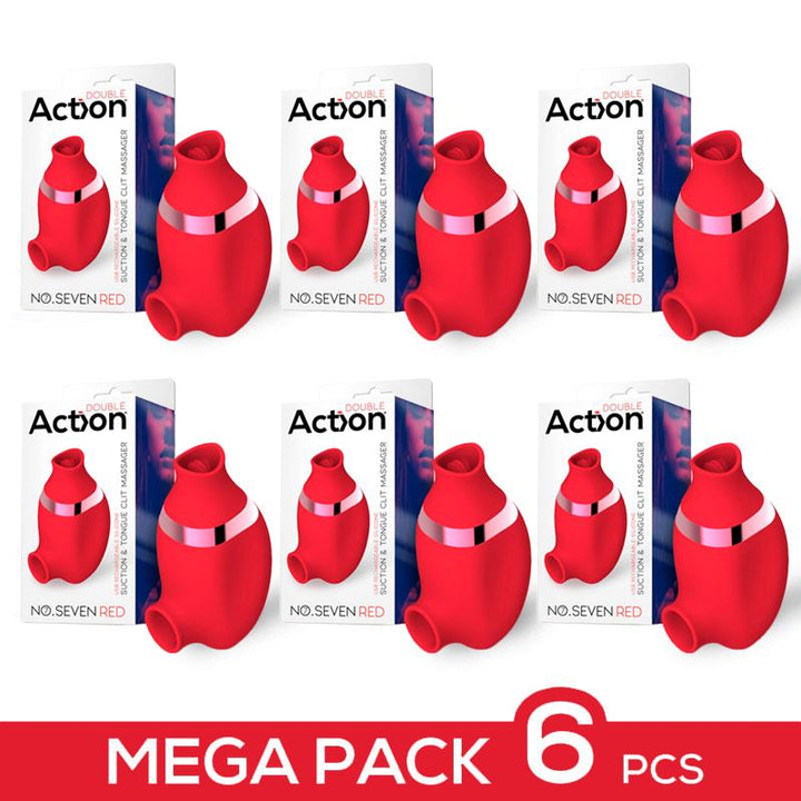 Pack 6 Ud No Seven Succionador de Clitoris con Lengua Estimuladora