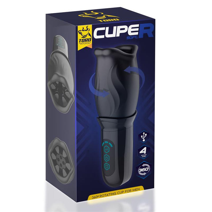 Cuper Masturbador con Rotacion 360º Silicona USB
