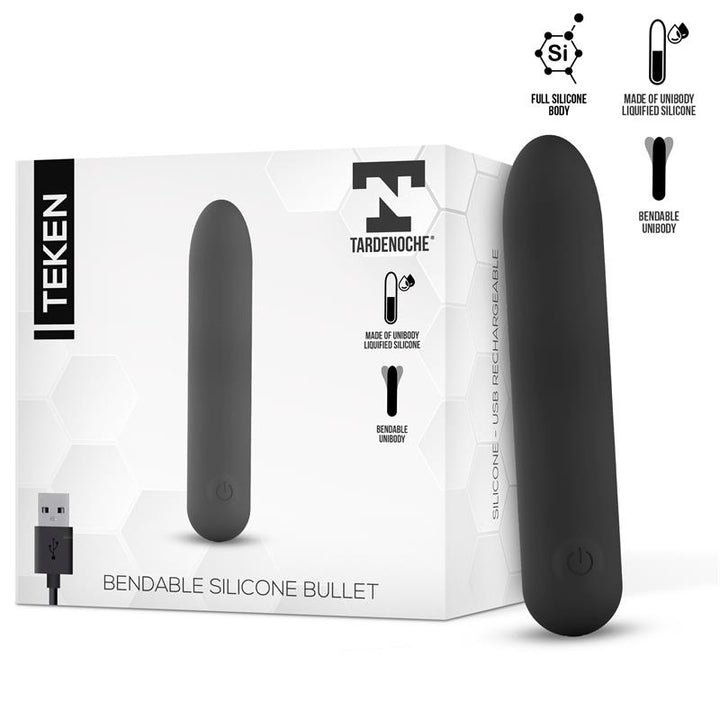 Teken Bala Vibradora Flexible Silicona Liquida Unibody USB Magnetico