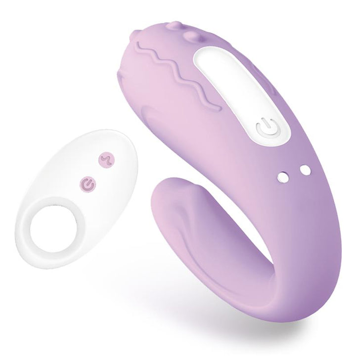 Brightmauve Vibrador para Parejas Doble Motor Control Remoto USB Silicona