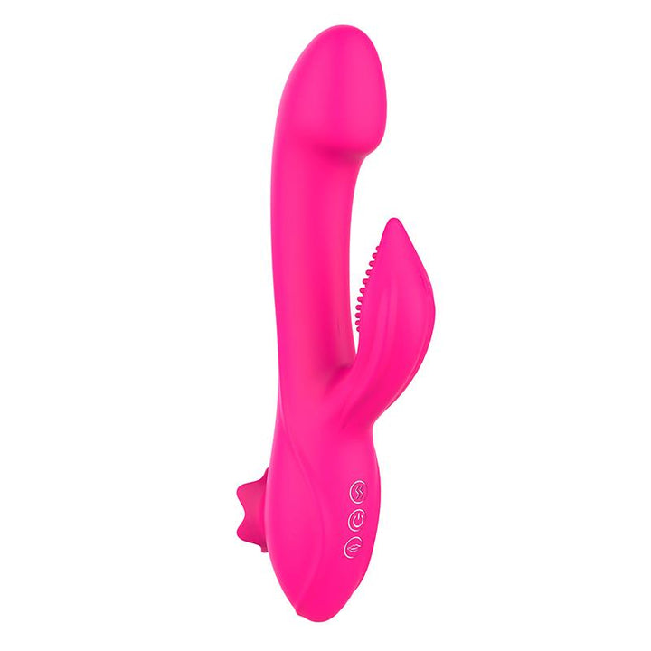 Magnoliapink Vibrador 3 en 1 con Estimulador de Clitoris y Rabbit USB