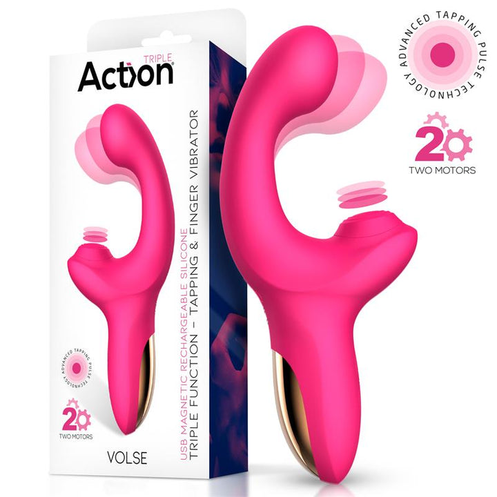 Volse Vibrador Triple Funcion con Finger y Pulsacion Tapping