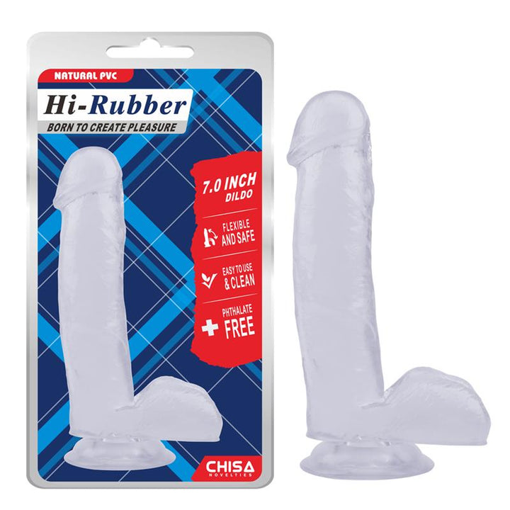 Dildo Hi Rubber 7 Transparente