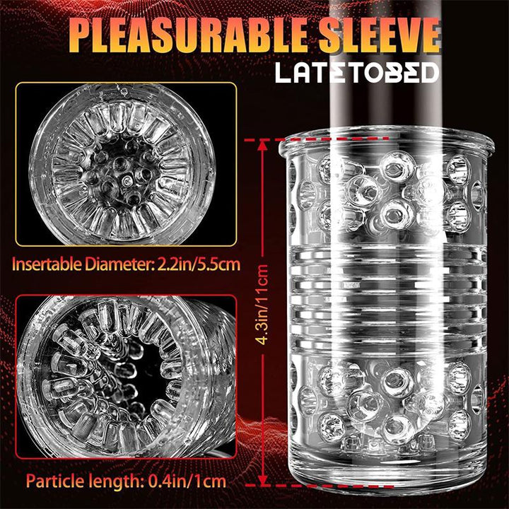 Telio Masturbador Advanced con Rotacion Thrusting y Gemidos con Ventosa