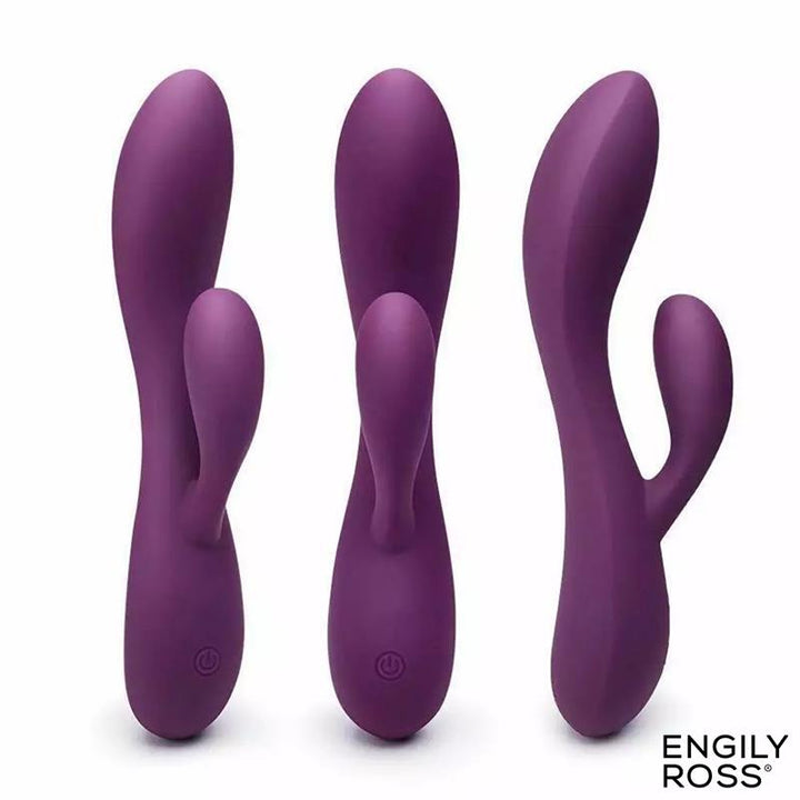 Bacall 20 Vibrador Silicona Liquida Inyectada Doble Motor USB Purpura