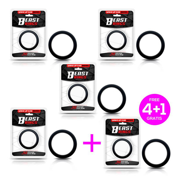 Pack 41 Anillo para el Pene Silicona Solida 42 cm Negro