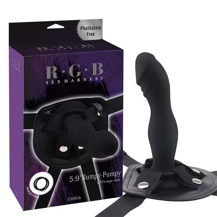 Arnes con Dildo Rumpy Silicona Negro