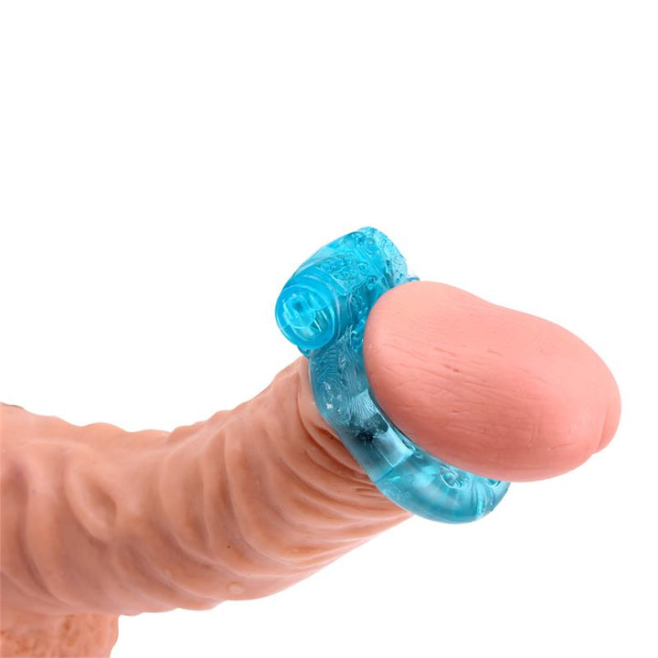 Anillo para el Pene y Vibracion 18 cm Azul